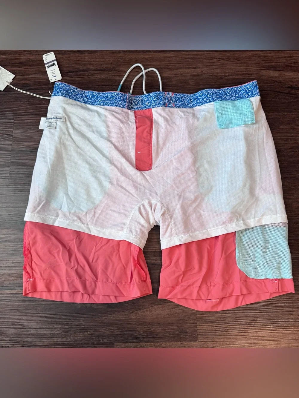 Tommy Bahama NEW Baja Cove Swim Trunks Men's XXL Coral Havana ST924765 UPF 30